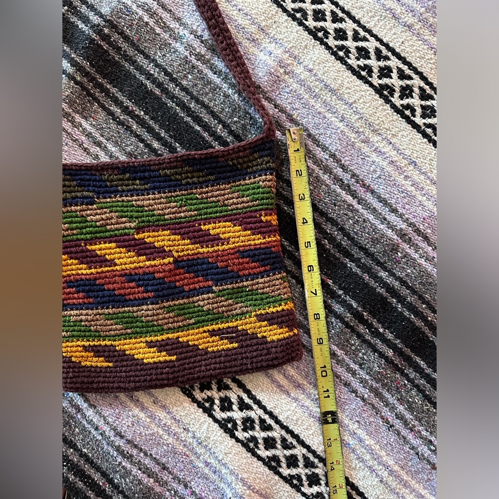 vintage • crochet colorful handbag from guatemala cute boho purse - Picture 4 of 6